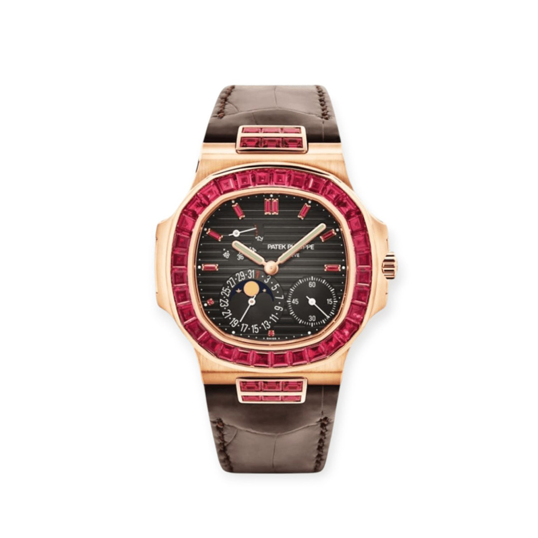 Patek Philippe Nautilus Rose Gold Baguette-Cut Rubies