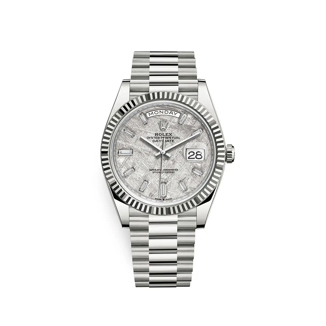 Rolex Day-Date Platinum Baguette MOP 40mm