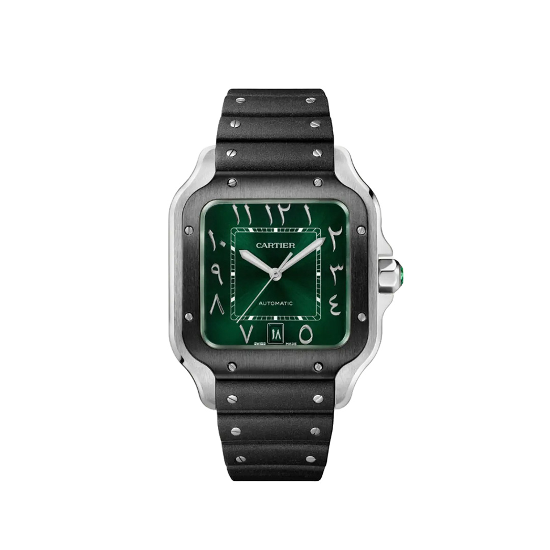 Cartier Santos Green Arabic Dial