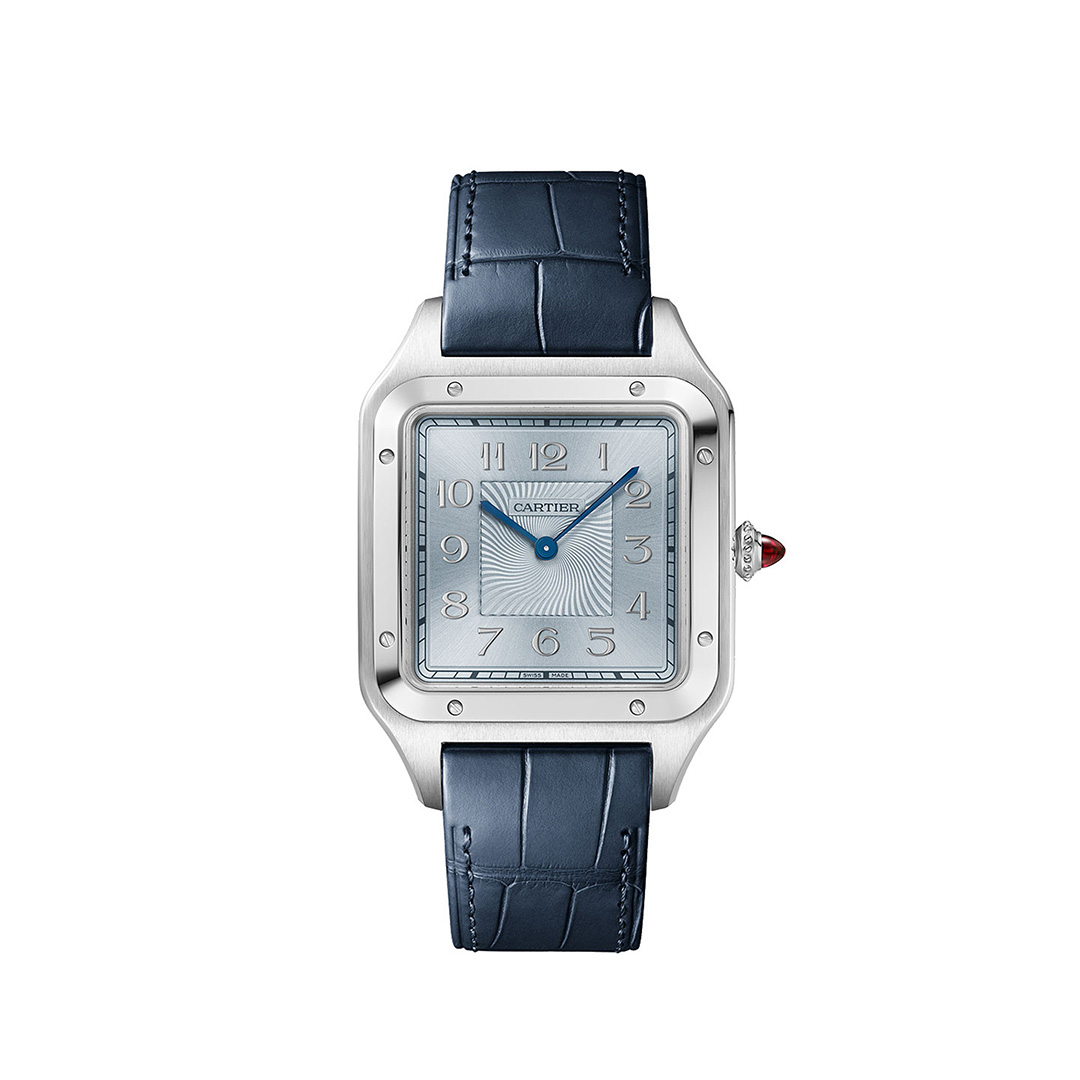 Cartier Santos Platinum Ice Blue 34mm Limited Edition