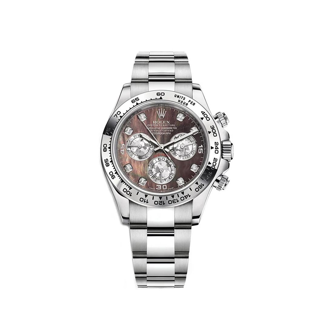Rolex Daytona White Gold Dark MOP Diamond 40mm